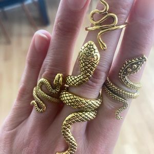 (3 for $15)
Set of 4 gold snake rings